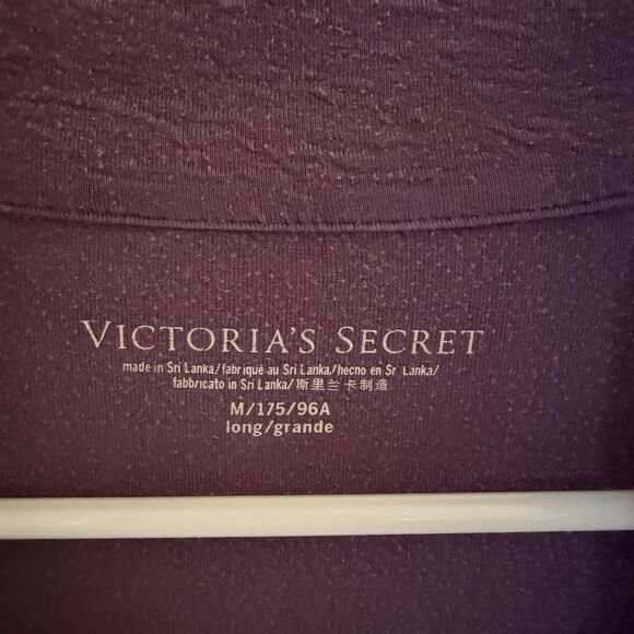 Victoria Secret Pajama Top Sleepwear Medium Purple Solid Long Sleeve Modal - Picture 2 of 7